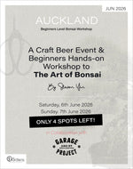 CRAFT BEER & BONSAI Beginners Workshop | 6th&7th Jun 2026 - MiniGardens Bonsai New Zealand